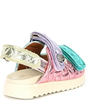 Kurt Geiger London Girls' Mini Orson Quilted Leather Sandals (Toddler)