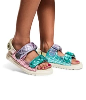 Kurt Geiger London Girls' Mini Orson Quilted Metallic Leather Sandals (Youth)