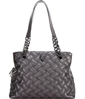 Kurt Geiger London Kensington Gunmetal Leather Tote Bag