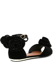 Kurt Geiger London Kensington Bloom Flat Velvet Sandals