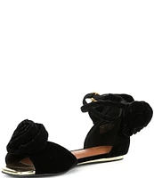 Kurt Geiger London Kensington Bloom Flat Velvet Sandals