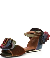 Kurt Geiger London Kensington Bloom Multicolor Flat Velvet Sandals