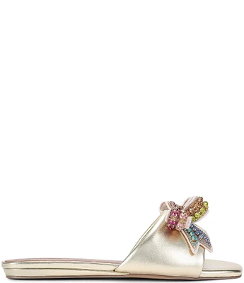 Kurt Geiger London Kensington Bow Embellished Flat Sandals