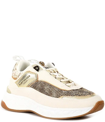 Kurt Geiger London Kensington Rhinestone Houndstooth Sneakers