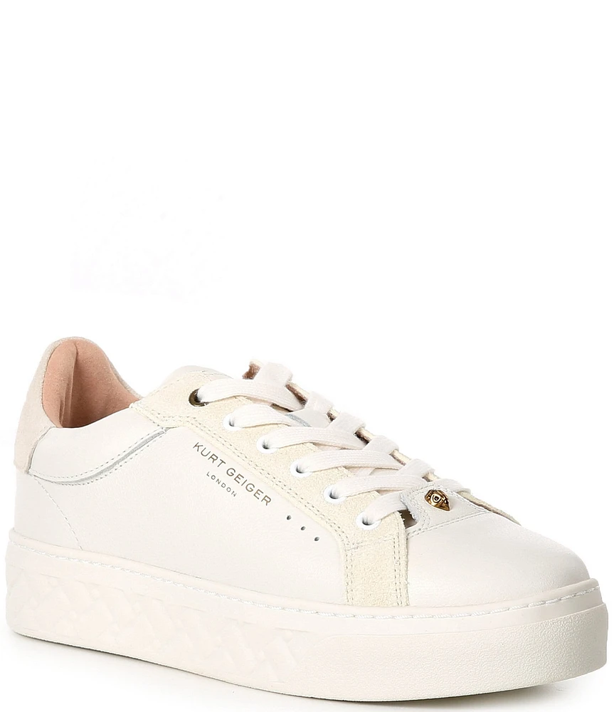 Kurt Geiger London Kensington Cupsole Leather and Suede Sneakers