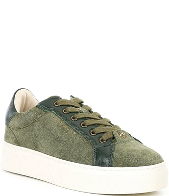 Kurt Geiger London Kensington Cupsole Suede Lace Up Sneakers