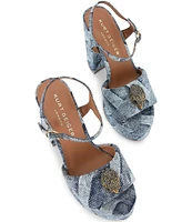 Kurt Geiger London Kensington Denim Platform Sandals