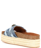 Kurt Geiger London Kensington Denim Platform Espadrille Sandals