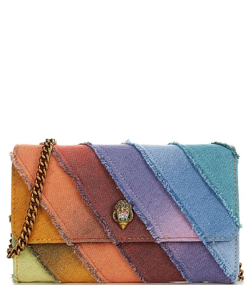 Kurt Geiger London Kensington Denim Wallet On Chain Crossbody Bag