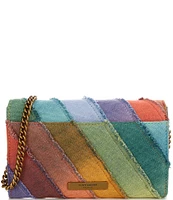 Kurt Geiger London Kensington Denim Wallet On Chain Crossbody Bag