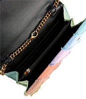 Kurt Geiger London Kensington Denim Wallet On Chain Crossbody Bag