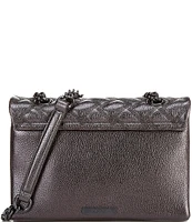 Kurt Geiger London Kensington Drench Metallic Gunmetal Shoulder Bag