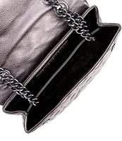 Kurt Geiger London Kensington Drench Metallic Gunmetal Shoulder Bag