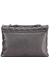 Kurt Geiger London Kensington Drench Metallic Gunmetal Quilted XXL Crossbody Bag