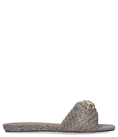 Kurt Geiger London Kensington Houndstooth Rhinestone Embellished Sandals