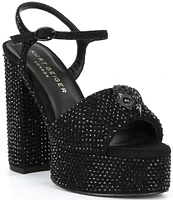 Kurt Geiger London Kensington Embellished Platform Dress Sandals