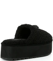 Kurt Geiger London Kensington Faux Shearling Platform Slippers