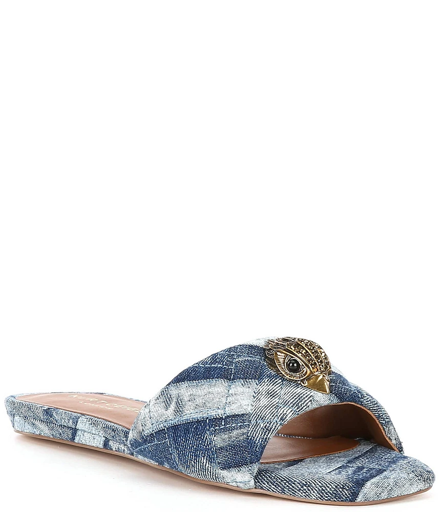 Kurt Geiger London Kensington Flat Denim Sandals