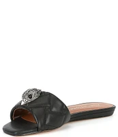 Kurt Geiger London Kensington Quilted Flat Leather Sandals