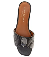 Kurt Geiger London Kensington Quilted Flat Leather Sandals