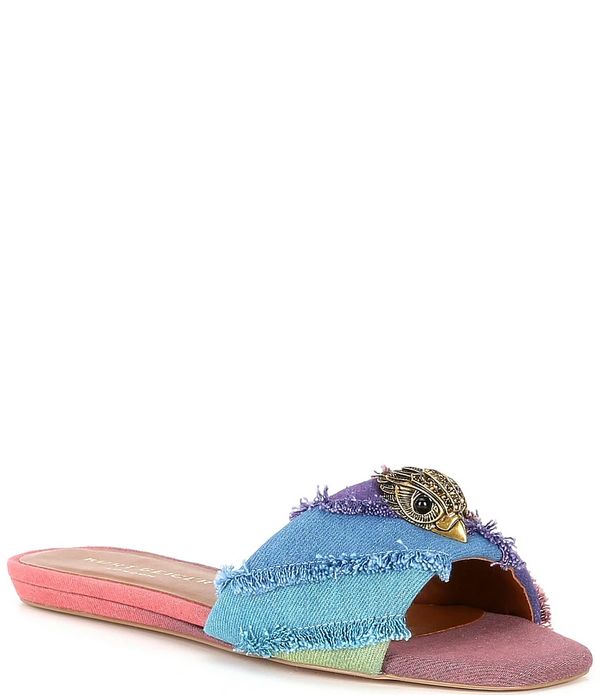 Kurt Geiger London Kensington Flat Rainbow Denim Sandals