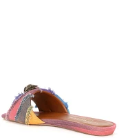 Kurt Geiger London Kensington Flat Rainbow Denim Sandals