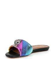 Kurt Geiger London Kensington Metallic Rainbow Slide Sandals