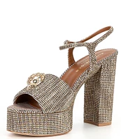 Kurt Geiger London Kensington Glitz Rhinestone Platform Sandals