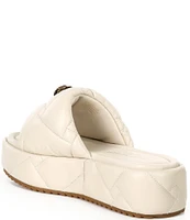 Kurt Geiger London Kensington Leather Quilted Puff Platform Sandals