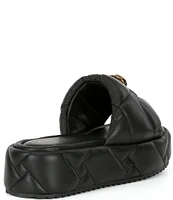 Kurt Geiger London Kensington Leather Quilted Puff Platform Sandals