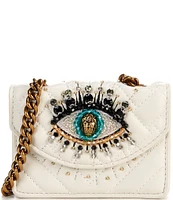 Kurt Geiger London Kensington Micro Embellished Rhinestone Eye Quilted Vegan Leather Crossbody Bag