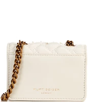 Kurt Geiger London Kensington Micro Embellished Rhinestone Eye Quilted Vegan Leather Crossbody Bag