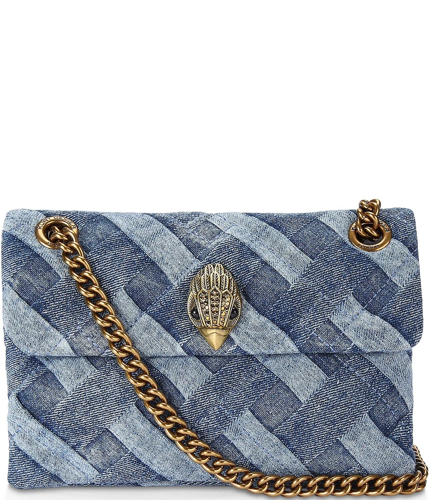 Kurt Geiger London Kensington Mini Denim Quilted Crossbody Bag