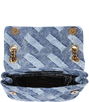 Kurt Geiger London Kensington Mini Denim Quilted Crossbody Bag