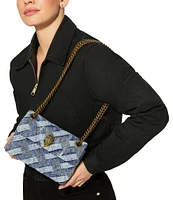 Kurt Geiger London Kensington Mini Denim Quilted Crossbody Bag
