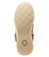 Kurt Geiger London Kensington Mixed Media Denim Patchwork Cheetah Print Sneakers