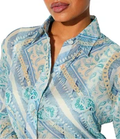 Kurt Geiger London Kensington Resort Button Front Shirt Dress Swim Cover-Up