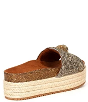 Kurt Geiger London Kensington Rhinestone Platform Espadrille and Cork Slides