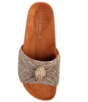 Kurt Geiger London Kensington Rhinestone Platform Espadrille and Cork Slides