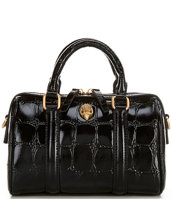 Kurt Geiger London Kensington Small Boston Croc Satchel Bag