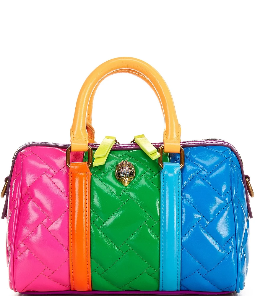 Kurt Geiger London Kensington Small Boston Neon Rainbow Satchel Bag