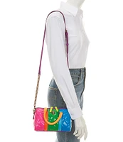 Kurt Geiger London Kensington Small Boston Neon Rainbow Satchel Bag