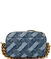 Kurt Geiger London Kensington Small Denim Camera Crossbody Bag