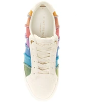 Kurt Geiger London Lane Stripe Denim Rainbow Sneakers