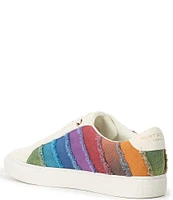 Kurt Geiger London Lane Stripe Denim Rainbow Sneakers