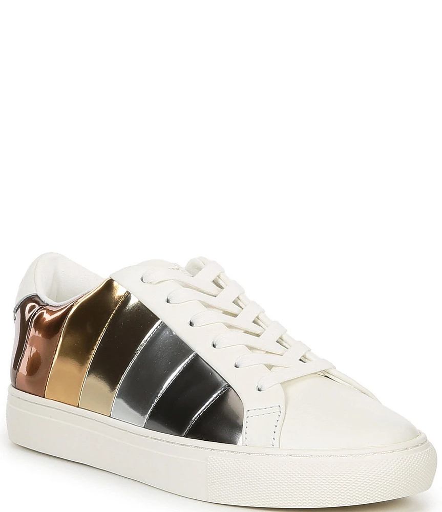 Kurt Geiger London Lane Stripe Mirror Metallic Rainbow Sneakers