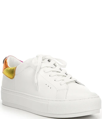 Kurt Geiger London Laney Metallic Rainbow Leather Back Platform Sneakers