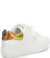 Kurt Geiger London Laney Metallic Rainbow Leather Back Platform Sneakers