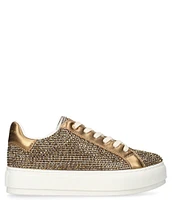 Kurt Geiger London Laney Glitz Rhinestone Houndstooth Platform Sneakers