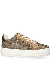 Kurt Geiger London Laney Glitz Rhinestone Houndstooth Platform Sneakers